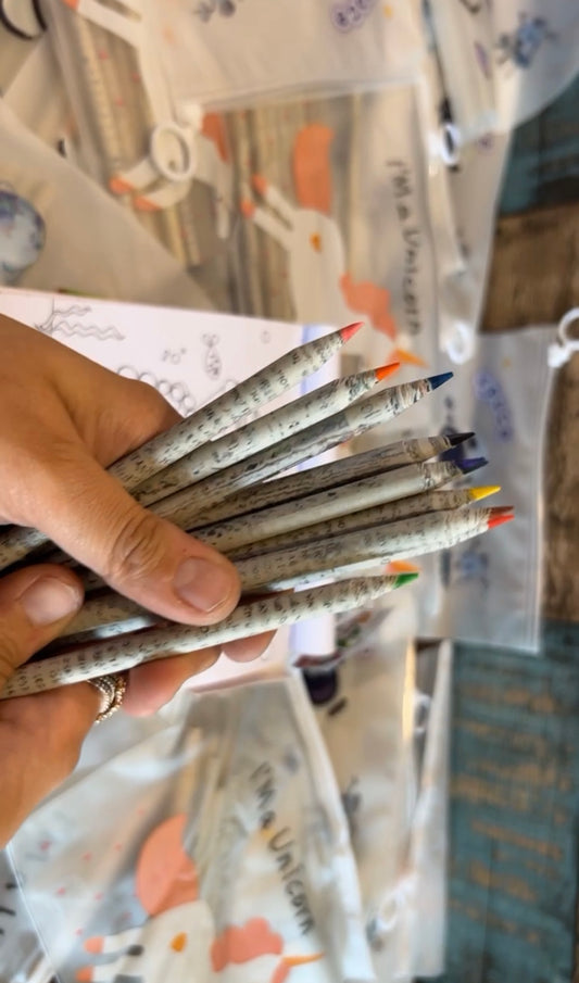 Recycled Newspaper Colouring Pencils