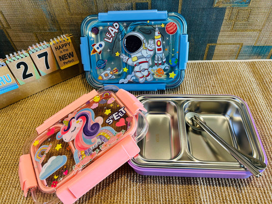 100% Unicorn Spillproof And Leakproof Tiffin Box - 750ml
