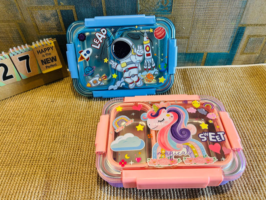 100% Unicorn Spillproof And Leakproof Tiffin Box - 750ml