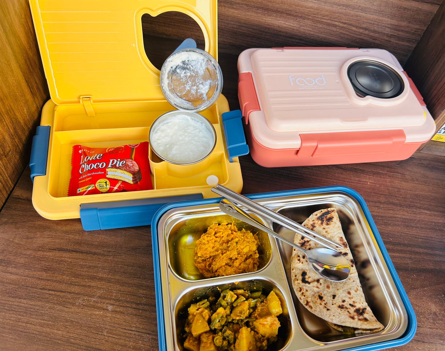 100% Leakproof Tiffin Box(1100ml+150ml)