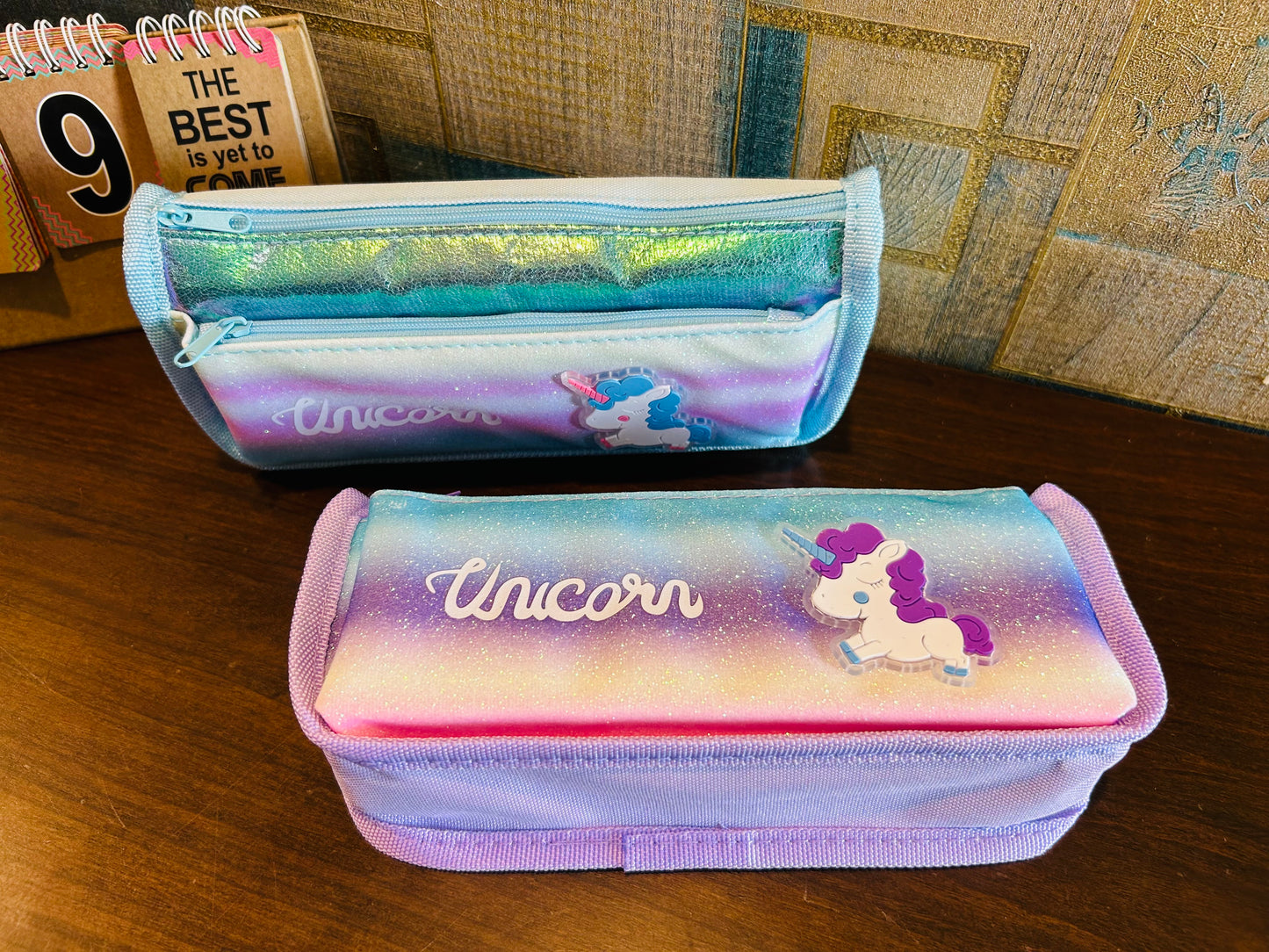 Unicorn Holographic Glitter Pencil Pouch