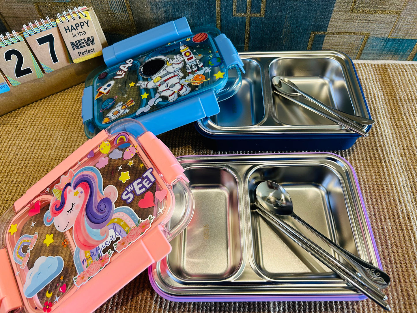 100% Unicorn Spillproof And Leakproof Tiffin Box - 750ml