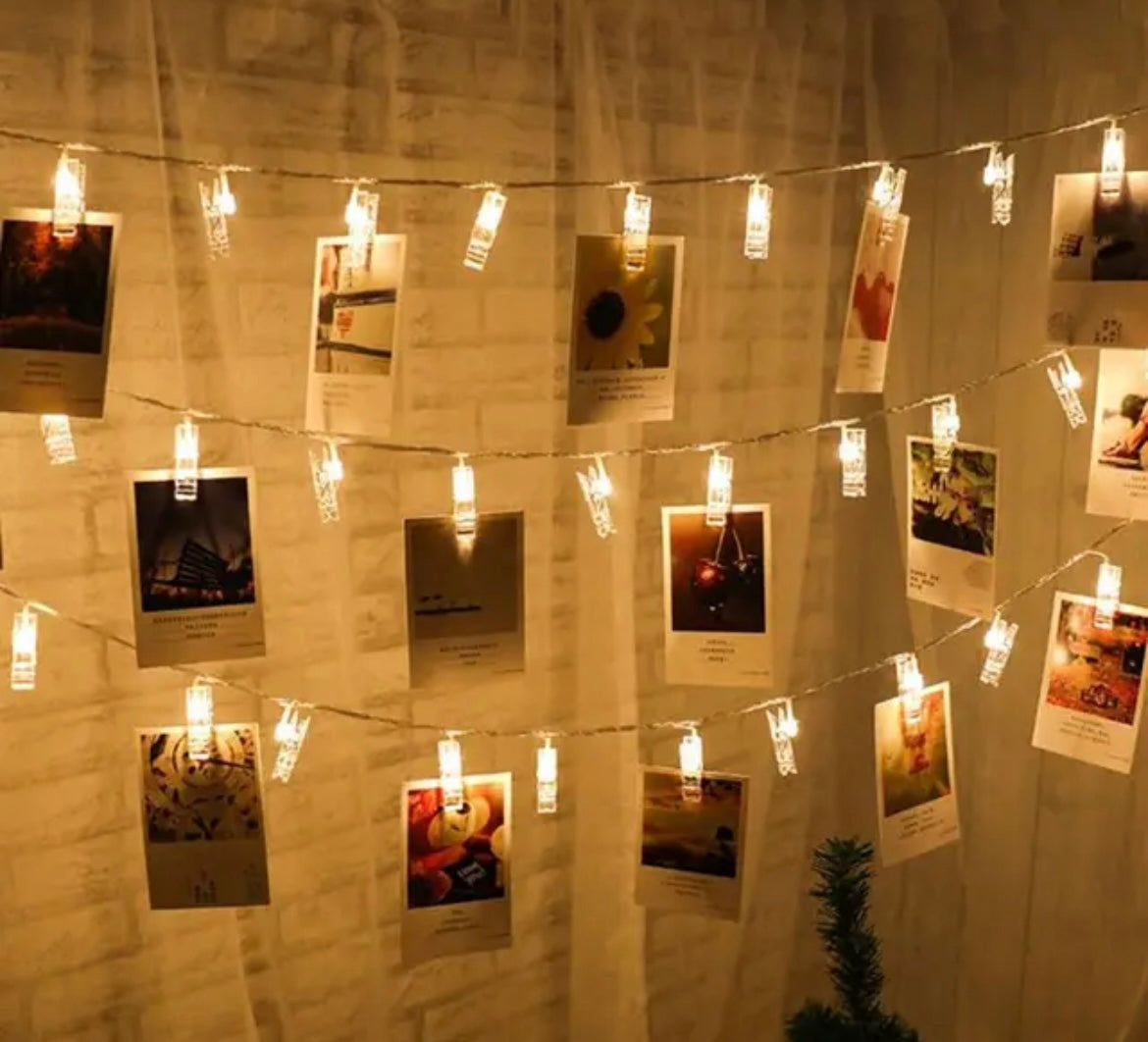 10 Photo Clip LED String Lights