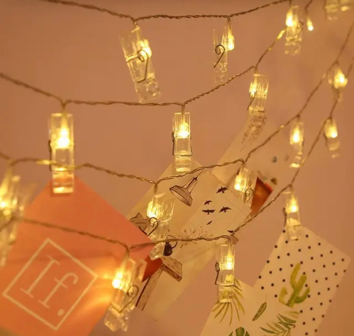 10 Photo Clip LED String Lights