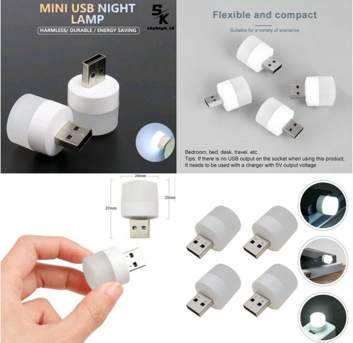 Mini USB Bulb(Set of 3 Bulb)