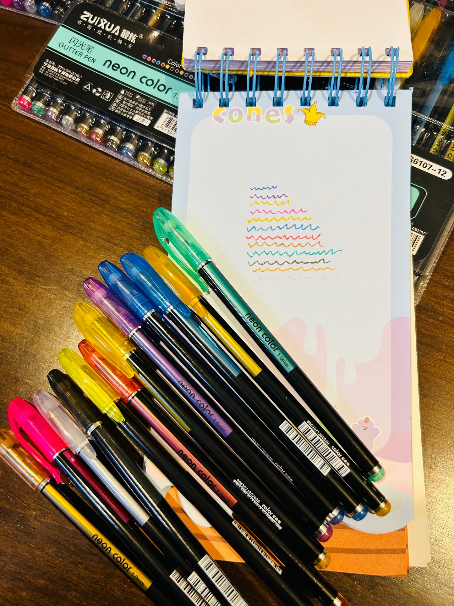 Neon Glitter Pens