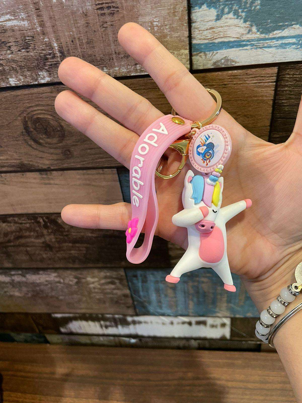 Dab Unicorn Keychain