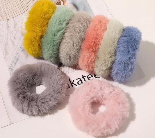 Fur Rubber Band - Set of 5
