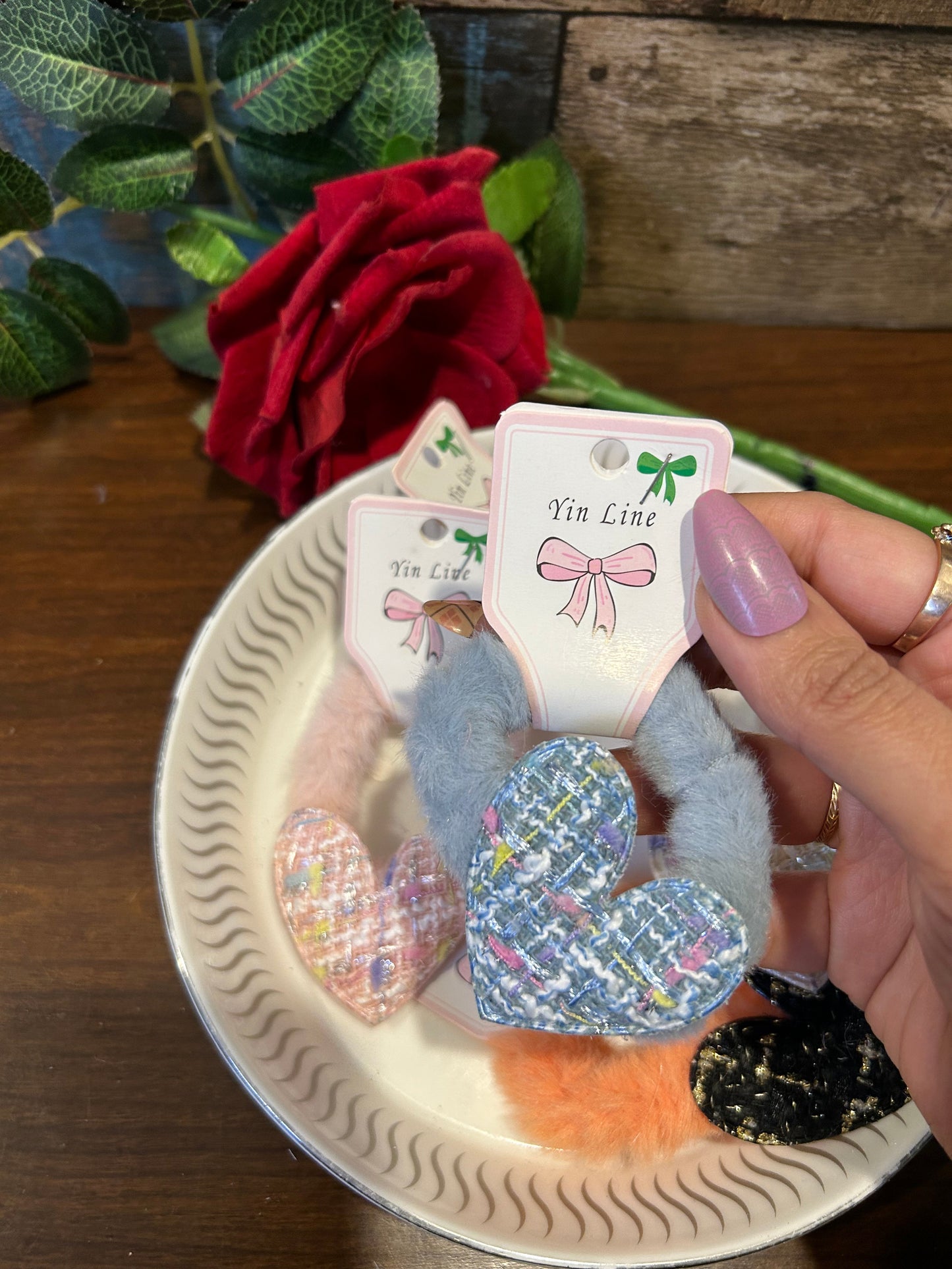 Heart Fur Rubber Band