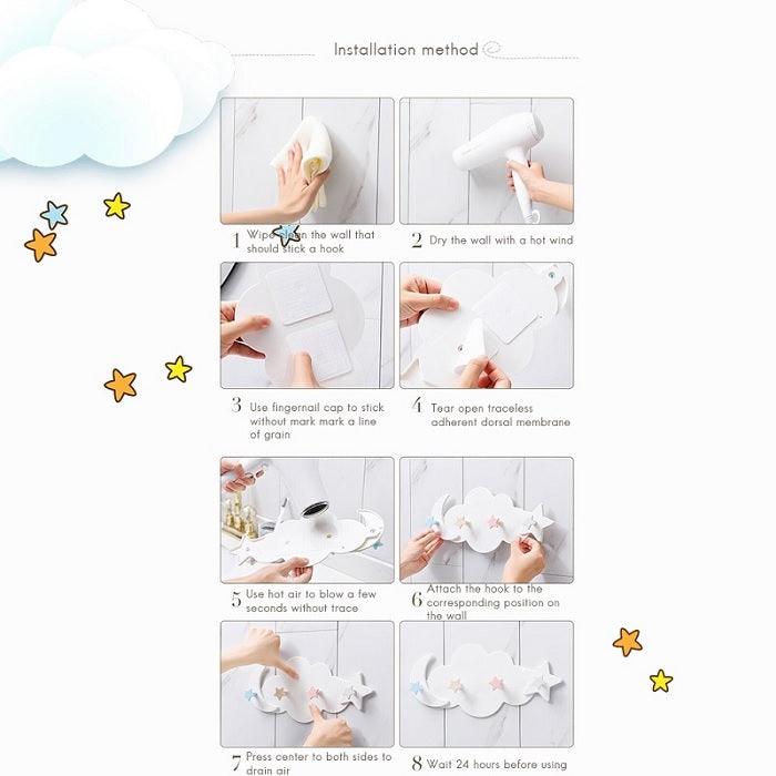 Moon Star Cloud Hanging Hook