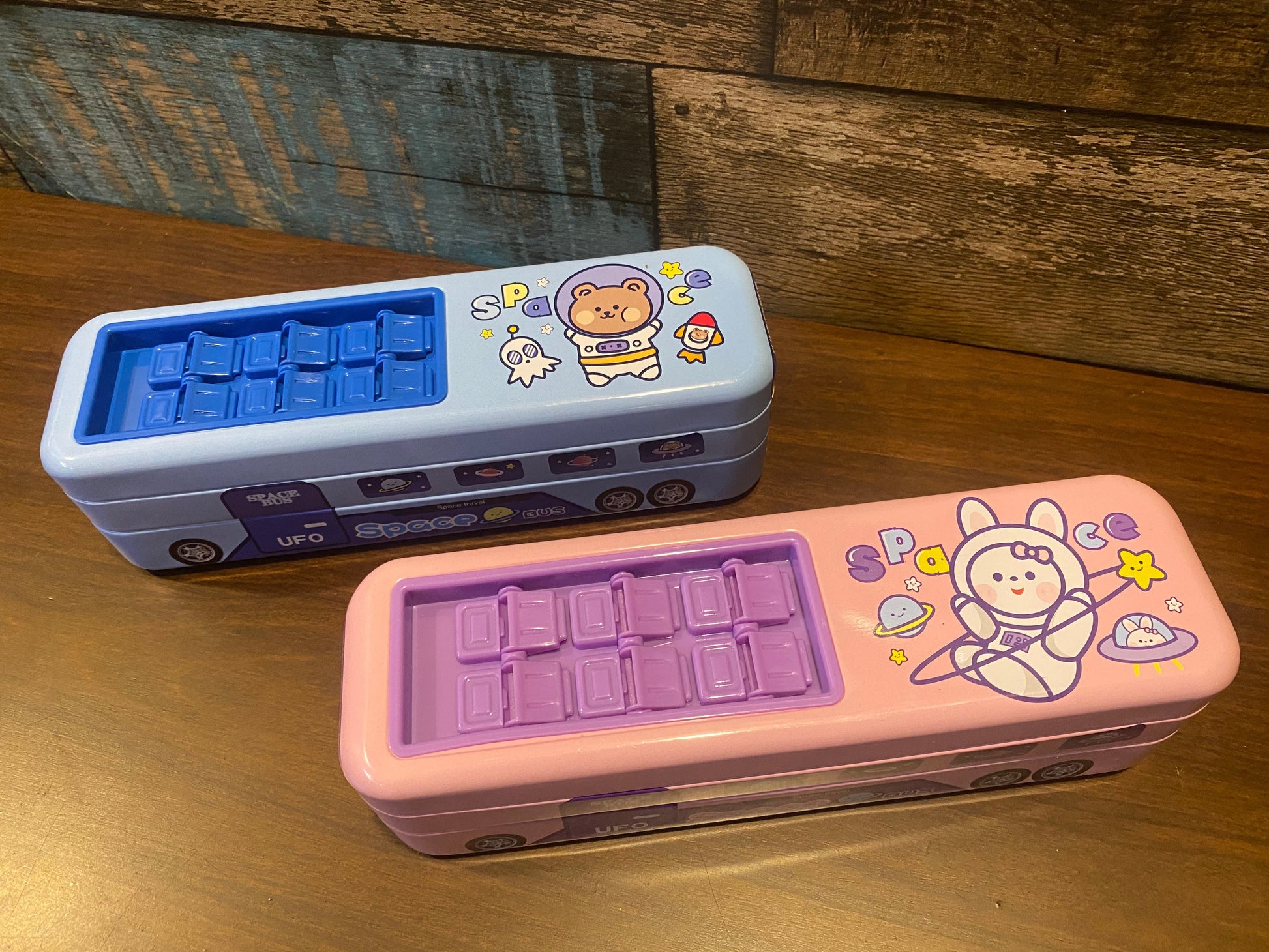Space Wheels Bus Pencil Box