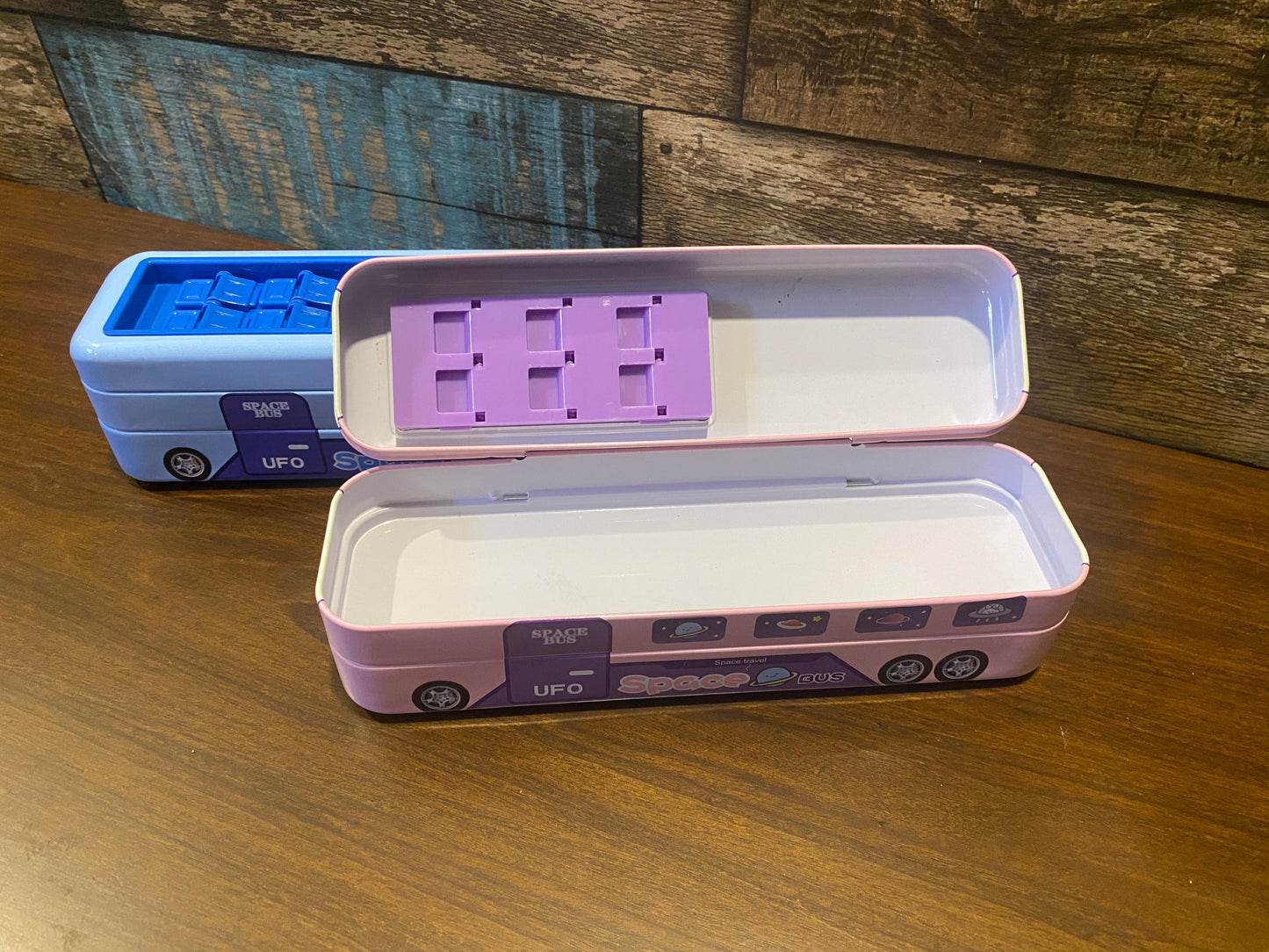 Space Wheels Bus Pencil Box