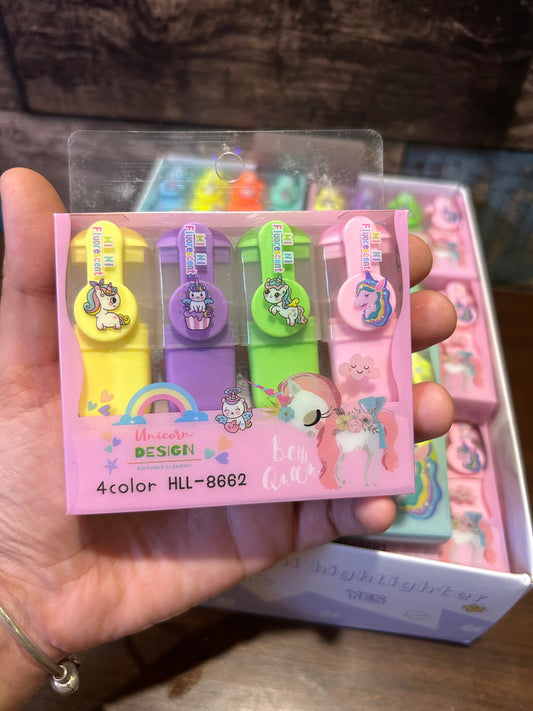 Unicorn Fluorescent Highlighters