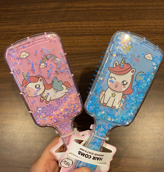 Unicorn Glitter Hair Brush