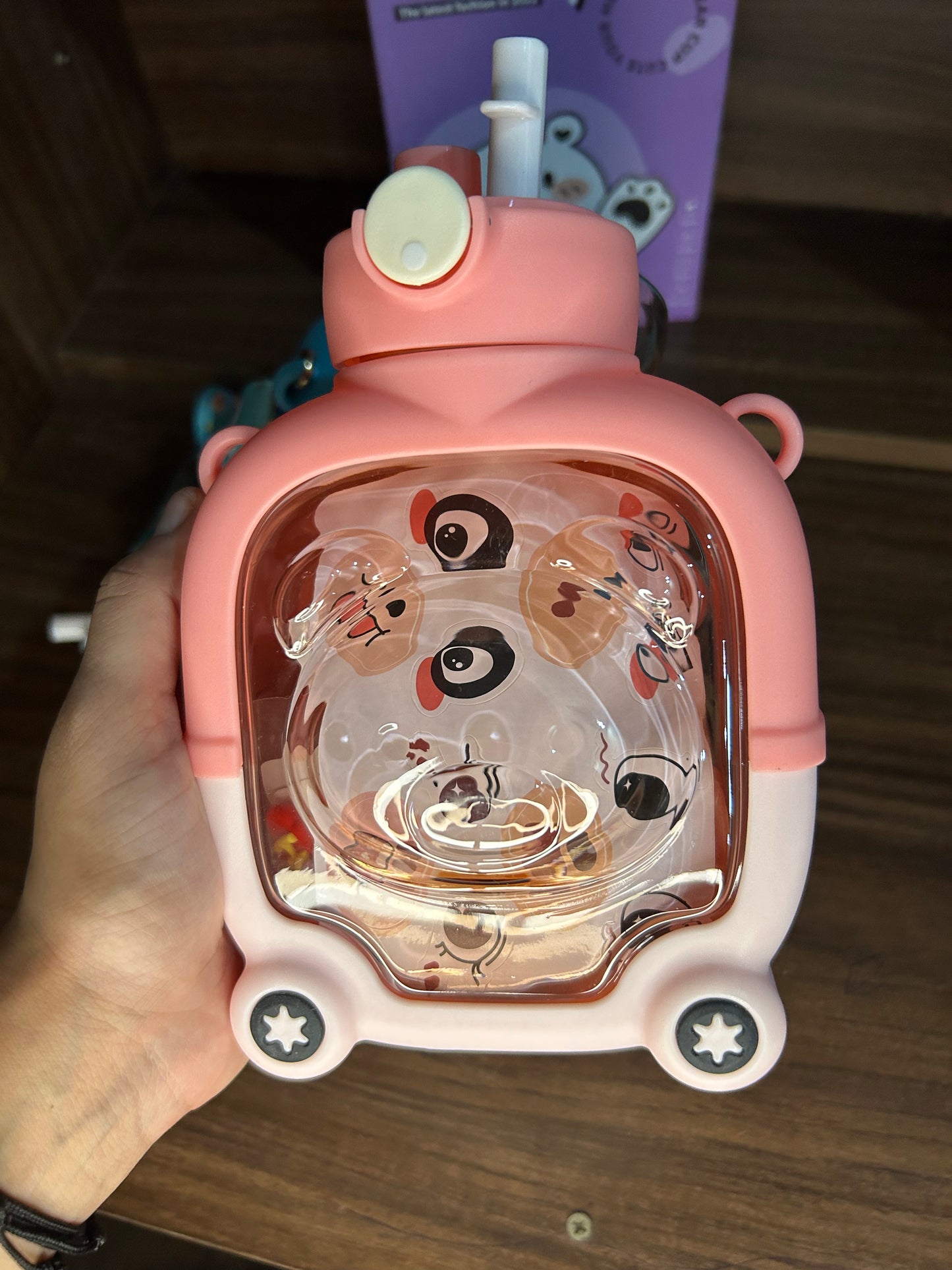 Cute Bear Bottle And Sipper