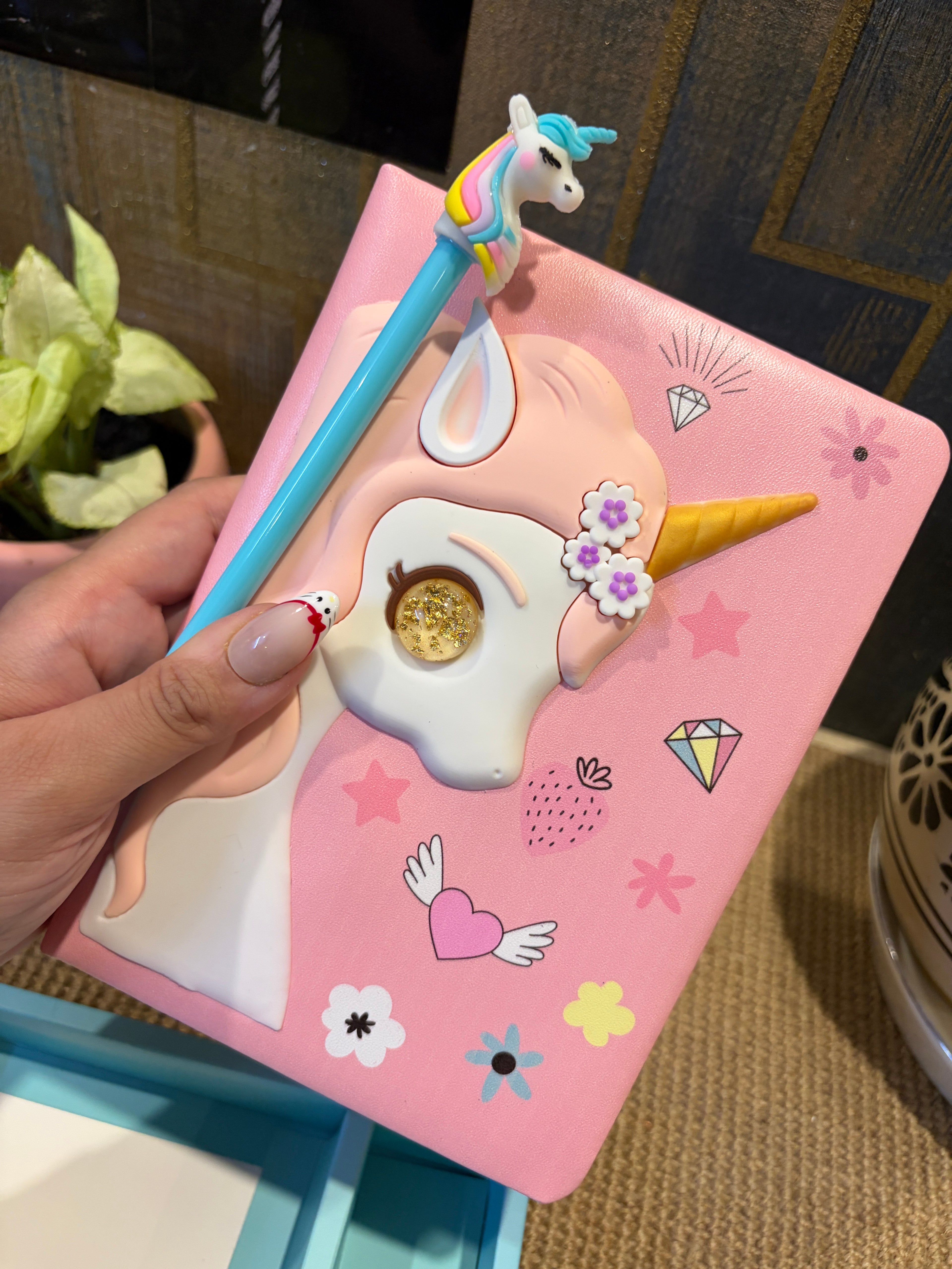 3D Unicorn Diary and Pen Set