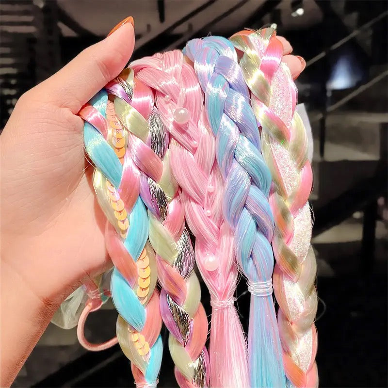 Girls Hair Braids Bow Tied Accessories