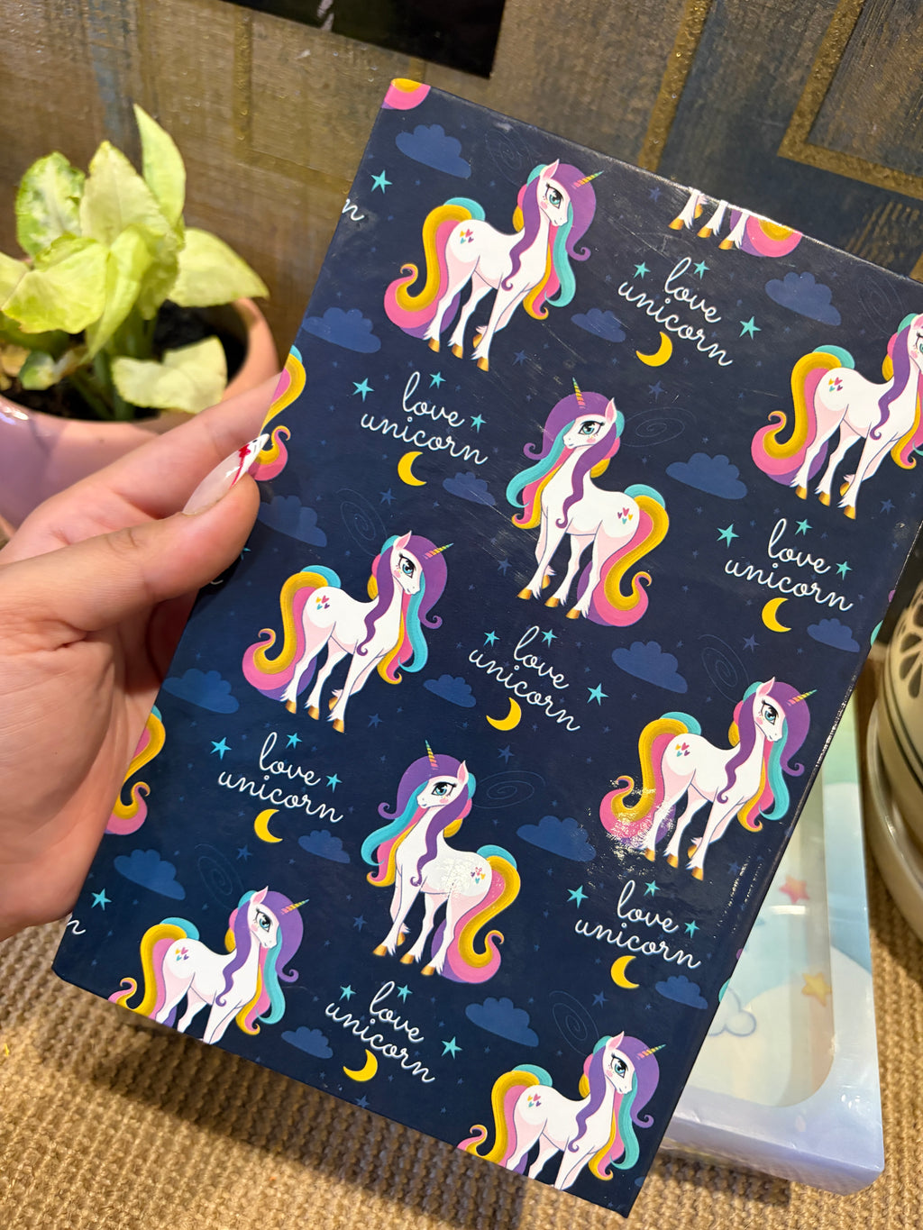 Unicorn Hardbound Notebook Gift Set with Unicorn Pen