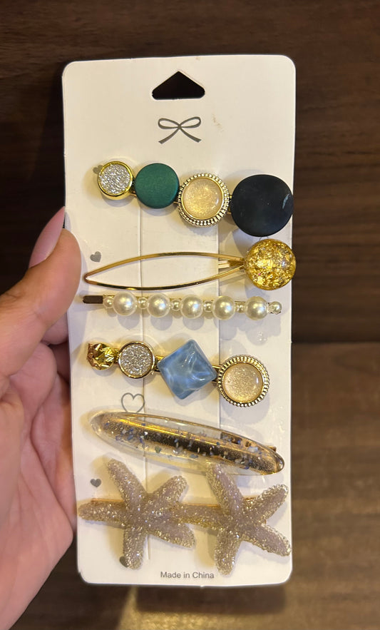 Embellished Stone Hair Accessories Pack
