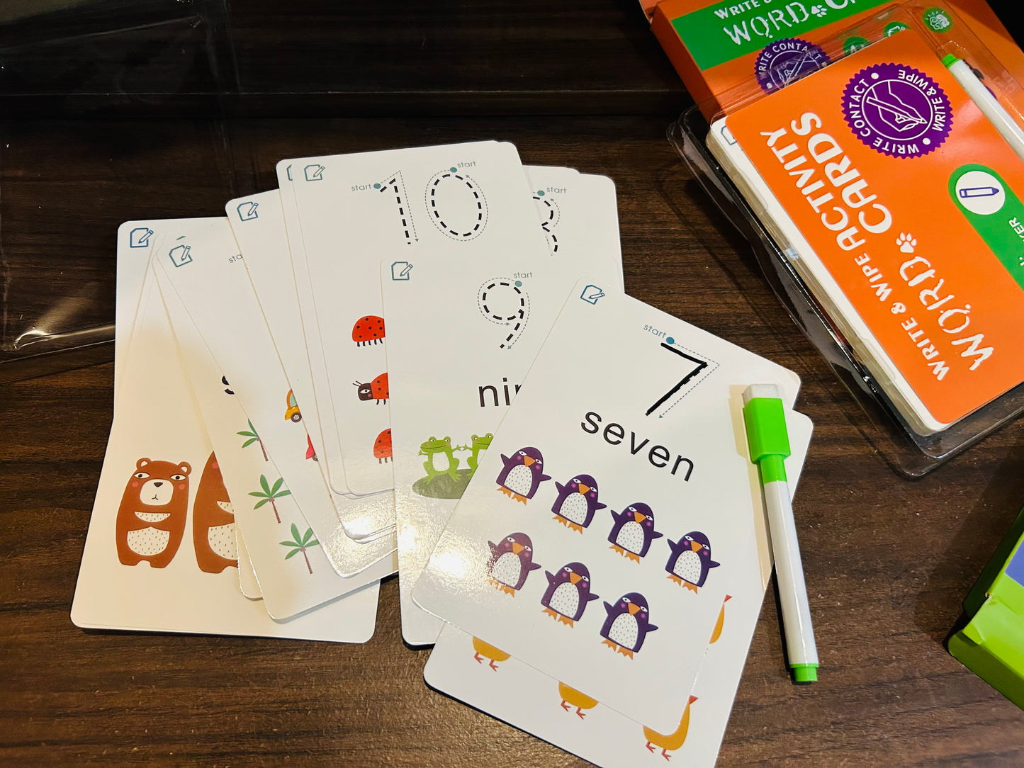 Write and Wipe Activity Cards