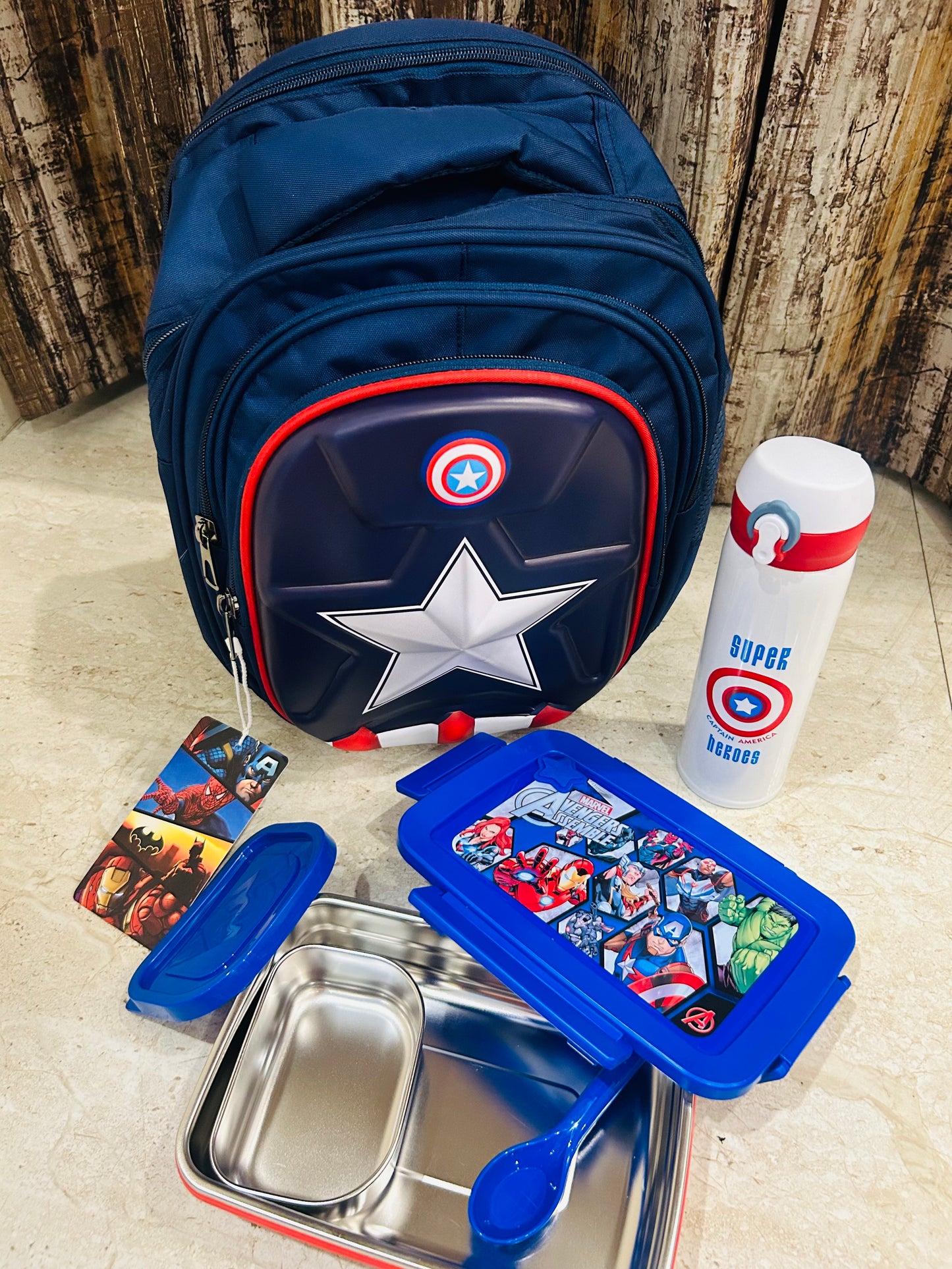 Captain America School Bag Combo