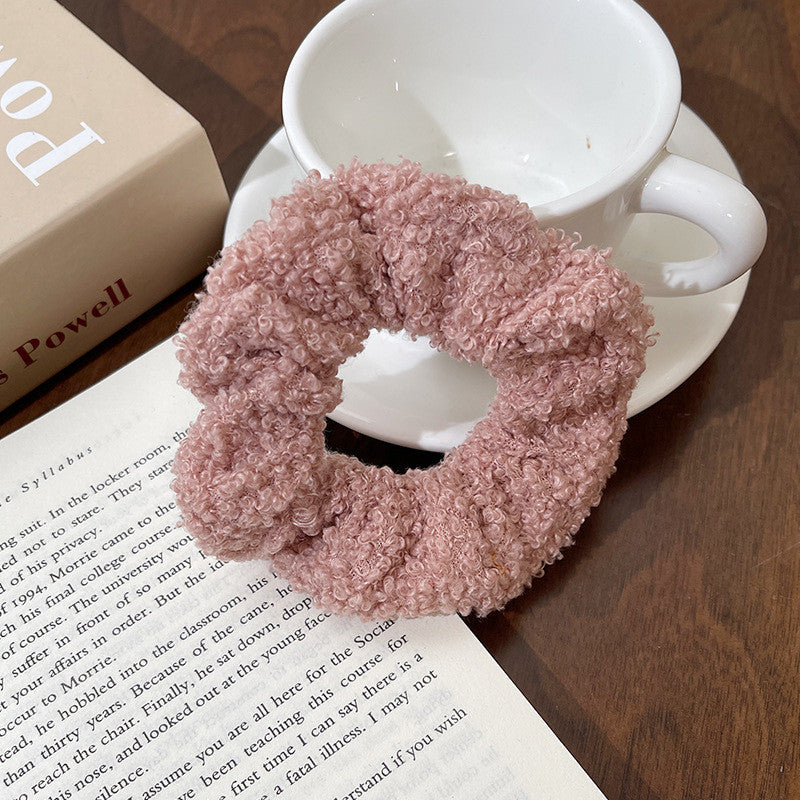 Teddy faux fur hair scrunchies