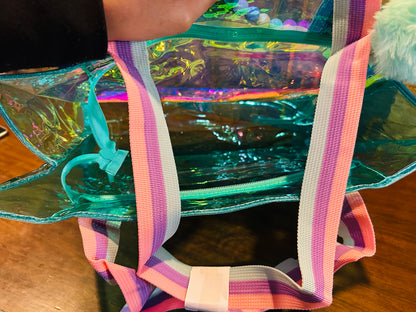 Holographic Transparent Luck Tote Bag