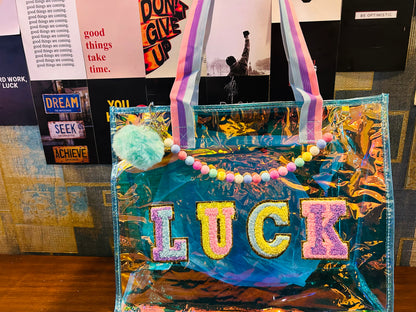 Holographic Transparent Luck Tote Bag