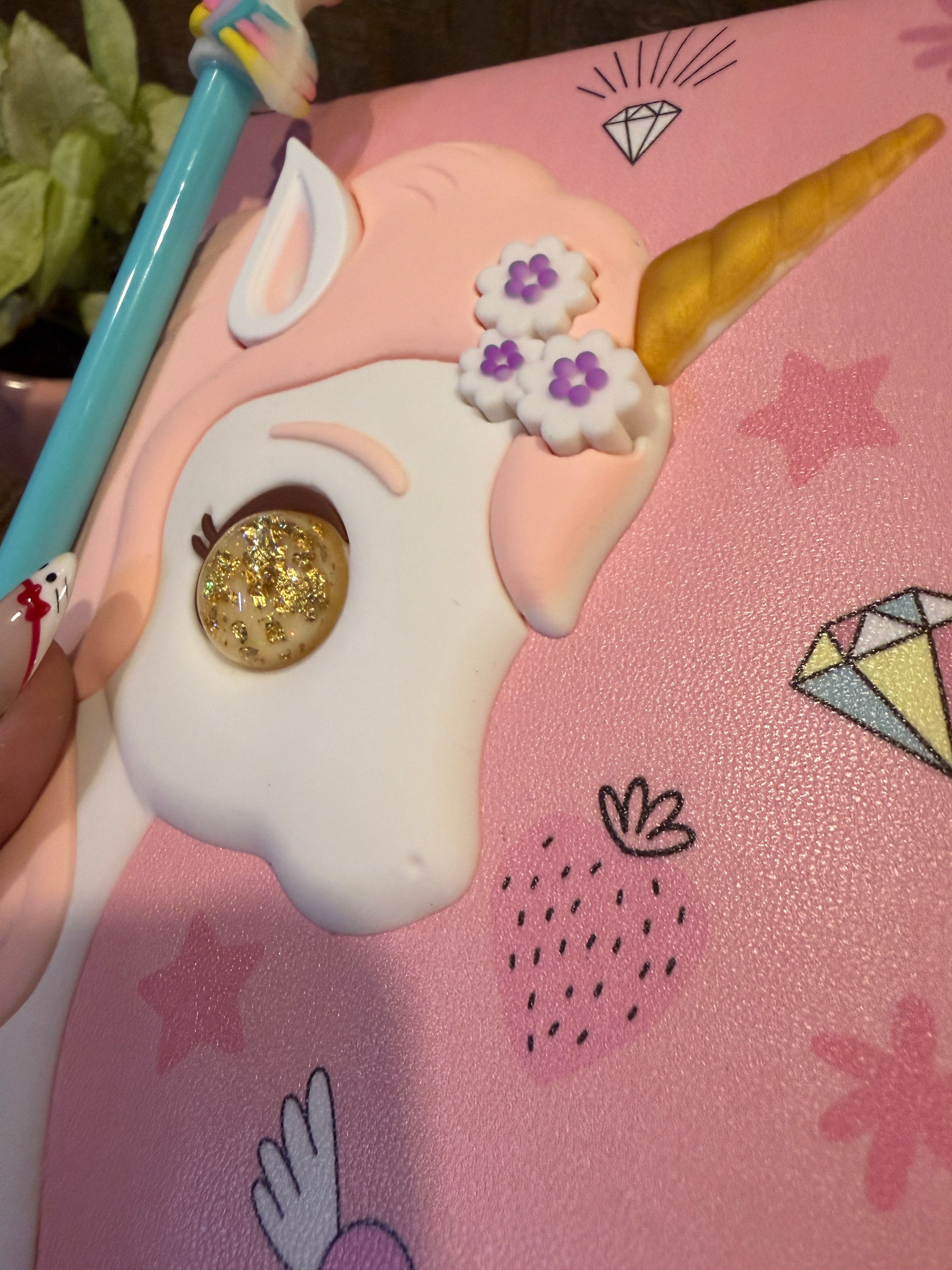 3D Unicorn Diary and Pen Set