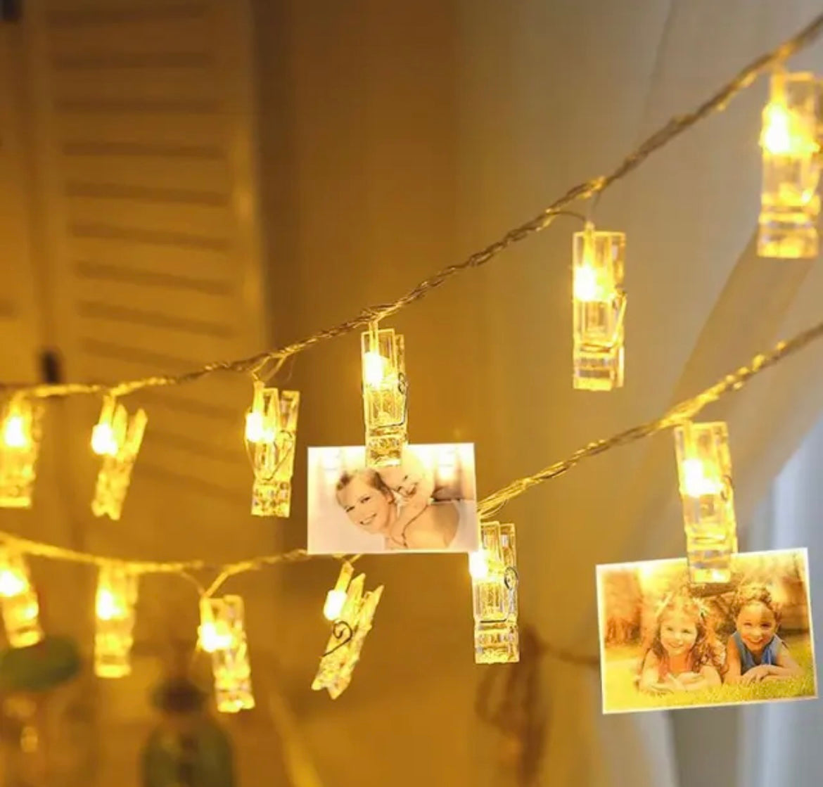 16 Photo Clip LED String Lights