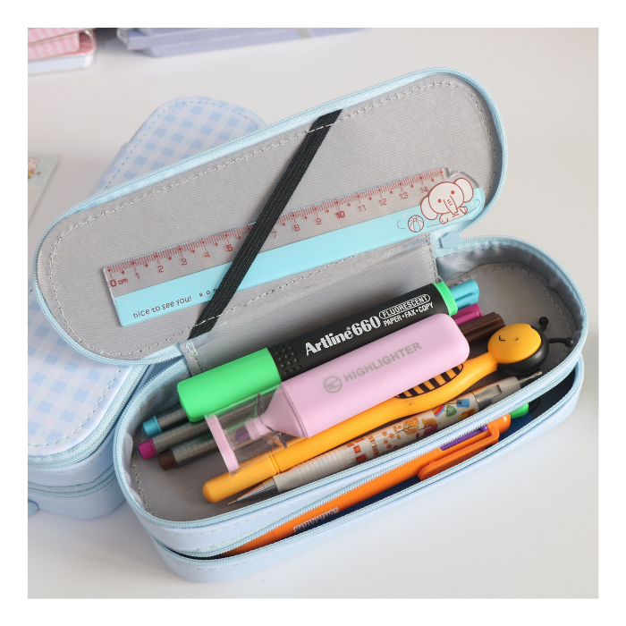 Pastel Double Layer Pencil Pouch