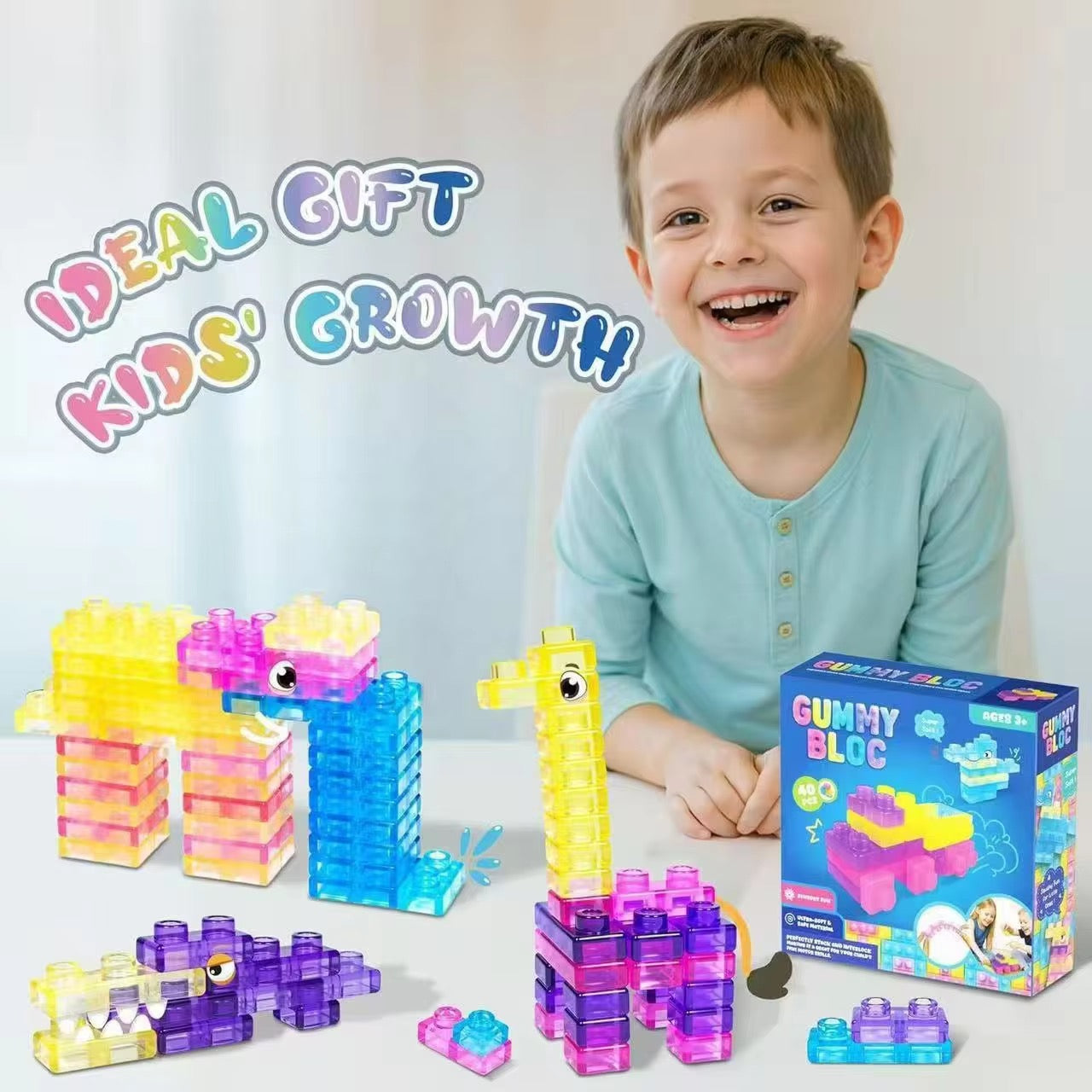 Gummy Block Toy - 40 pcs