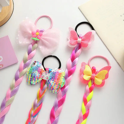 Girls Hair Braids Bow Tied Accessories