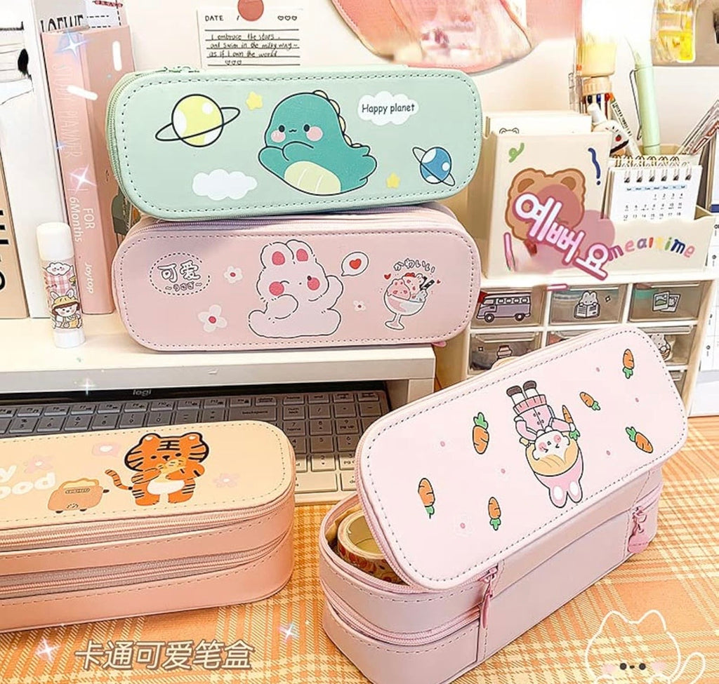 Pastel Double Layer Pencil Pouch