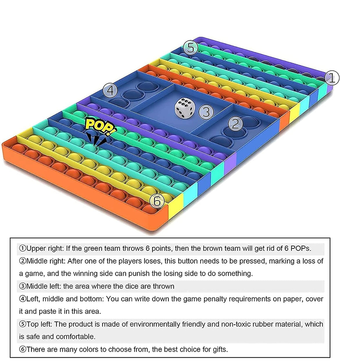 Pop It Dice Game