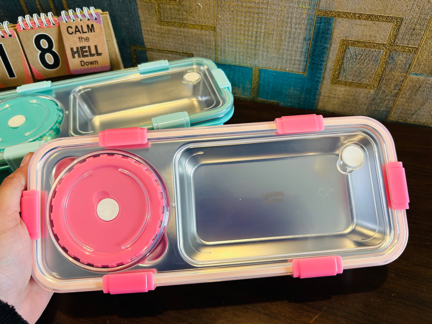 2 Compartment Tiffin Box - 600+150ML