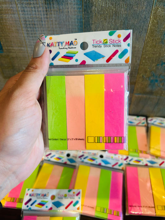 Neon Sticky Notes(Includes 4 Stripes)