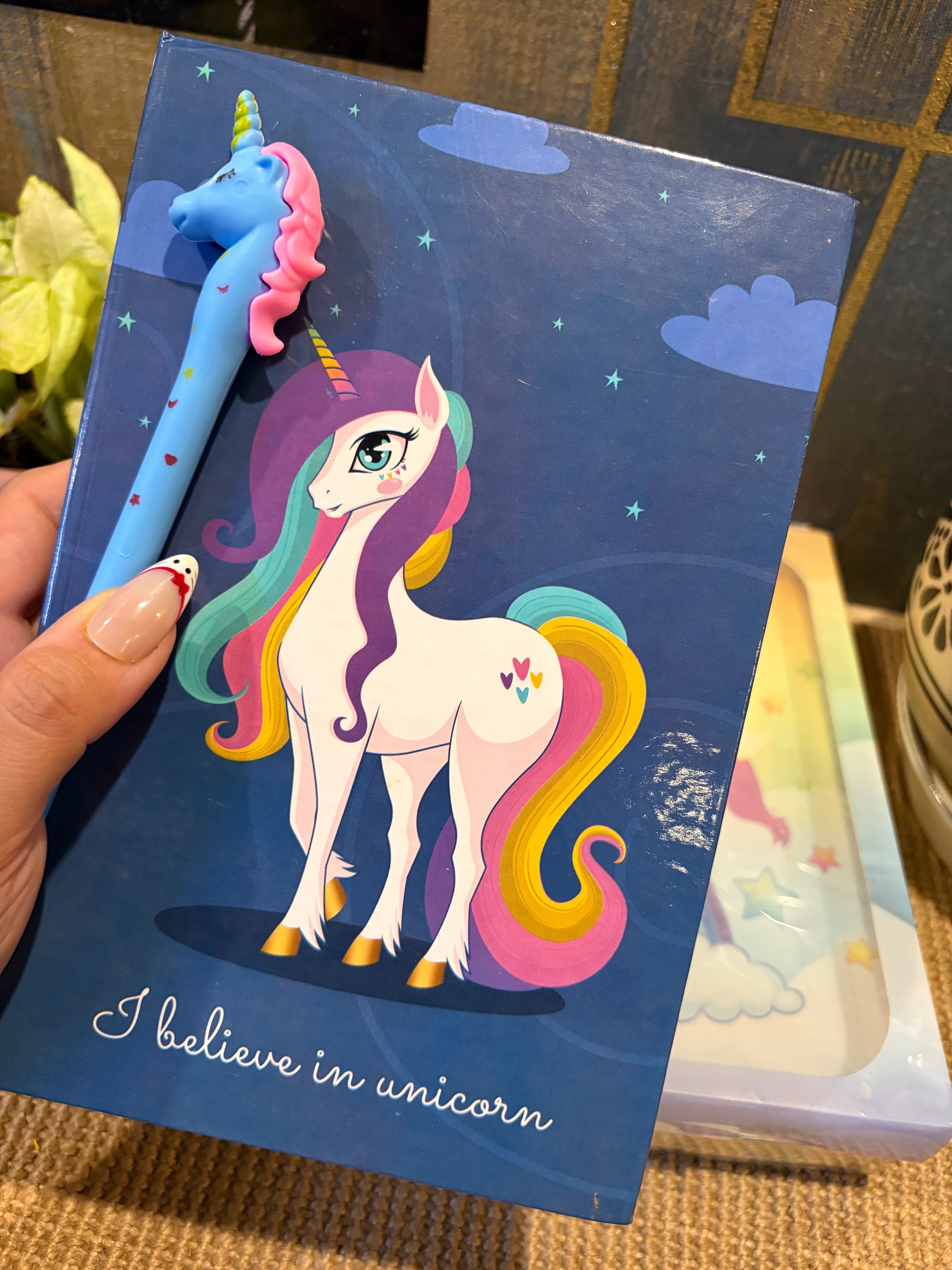 Unicorn Hardbound Notebook Gift Set with Unicorn Pen