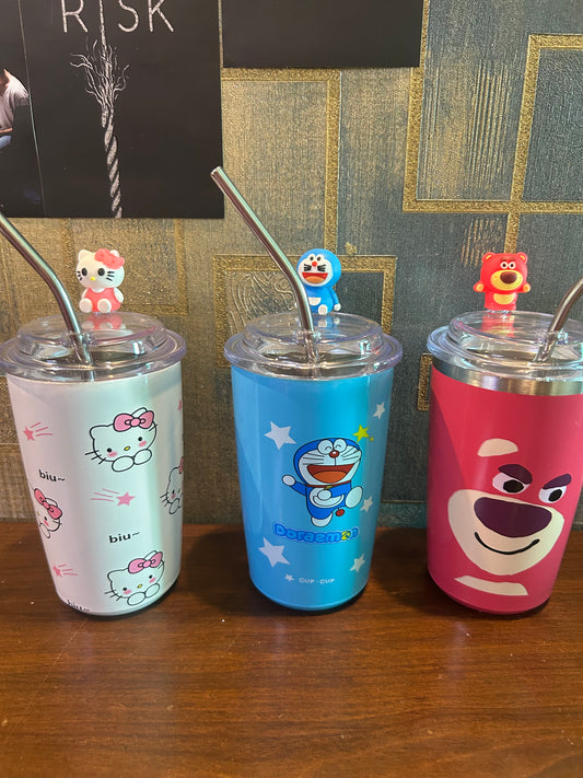 Stainless Steel Straw Tumbler