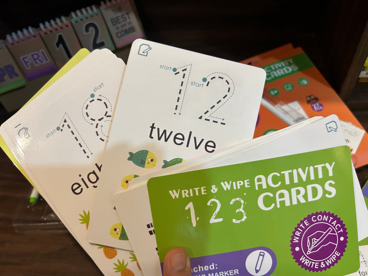 Write and Wipe Activity Cards