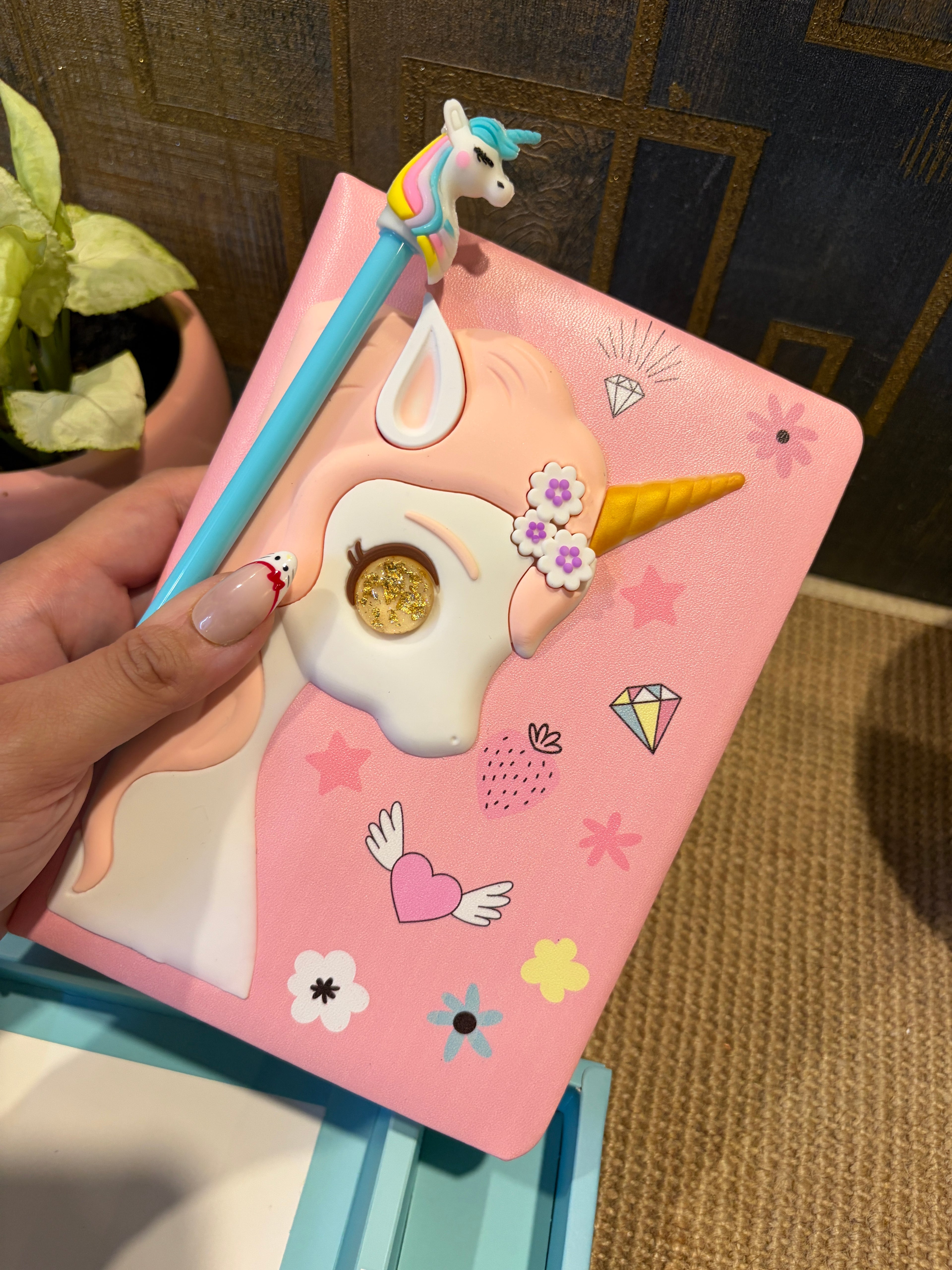 3D Unicorn Diary and Pen Set