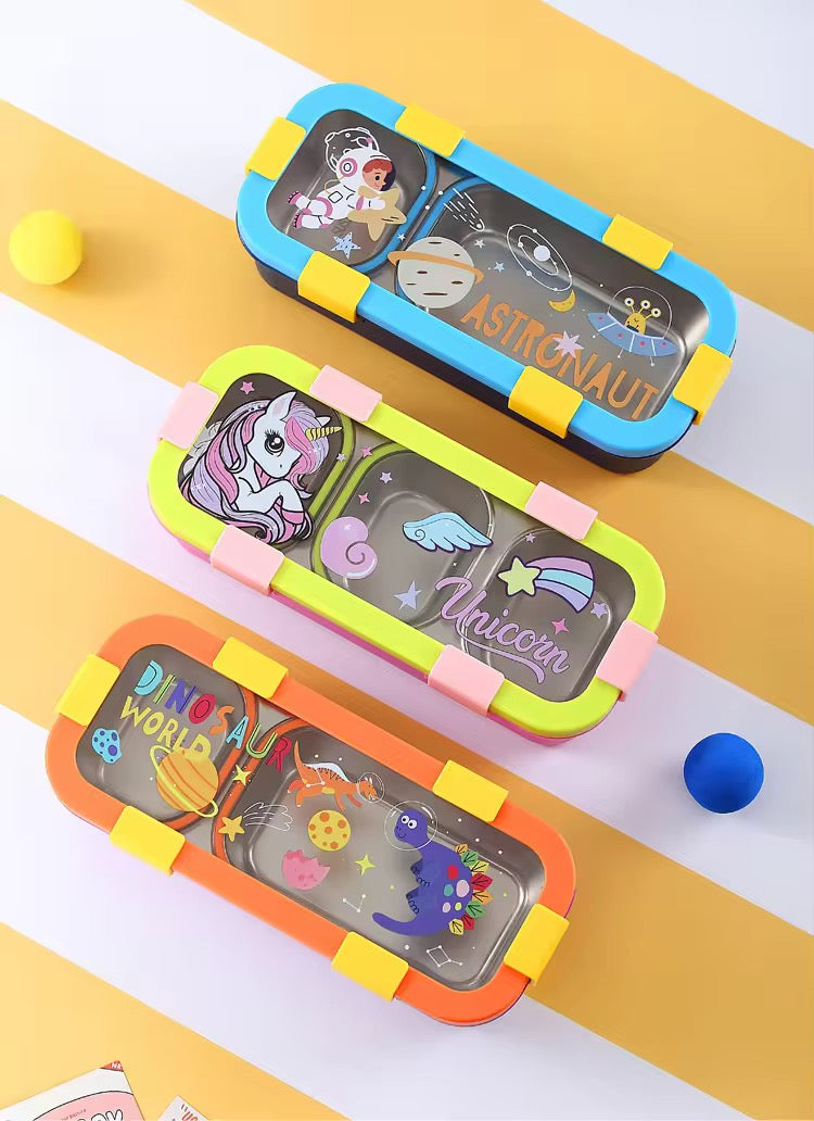 100% Leakproof and Spillproof 2 compartment Tiffin Box-600ml