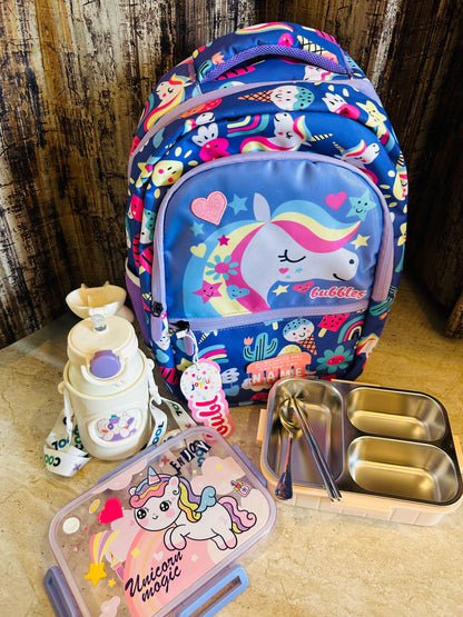 Unicorn School Bag Combo