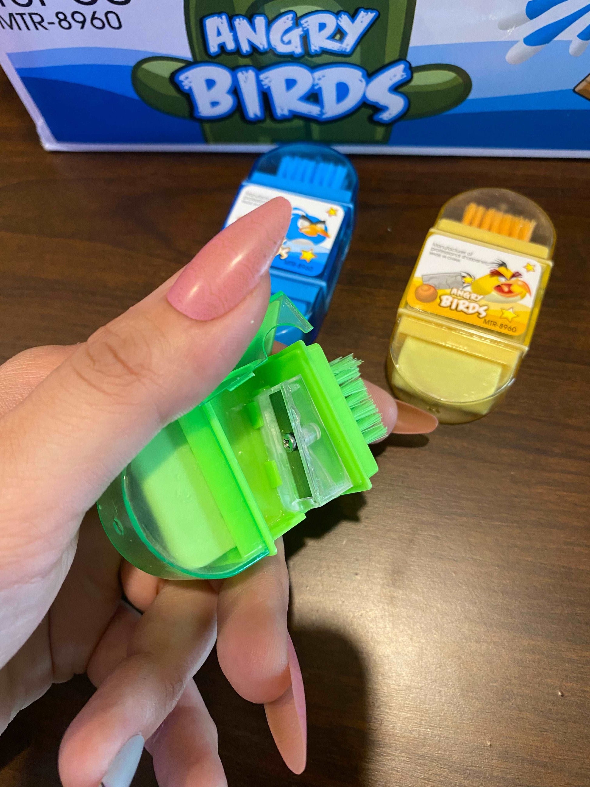 Angry Bird Sharpener Eraser With Brush