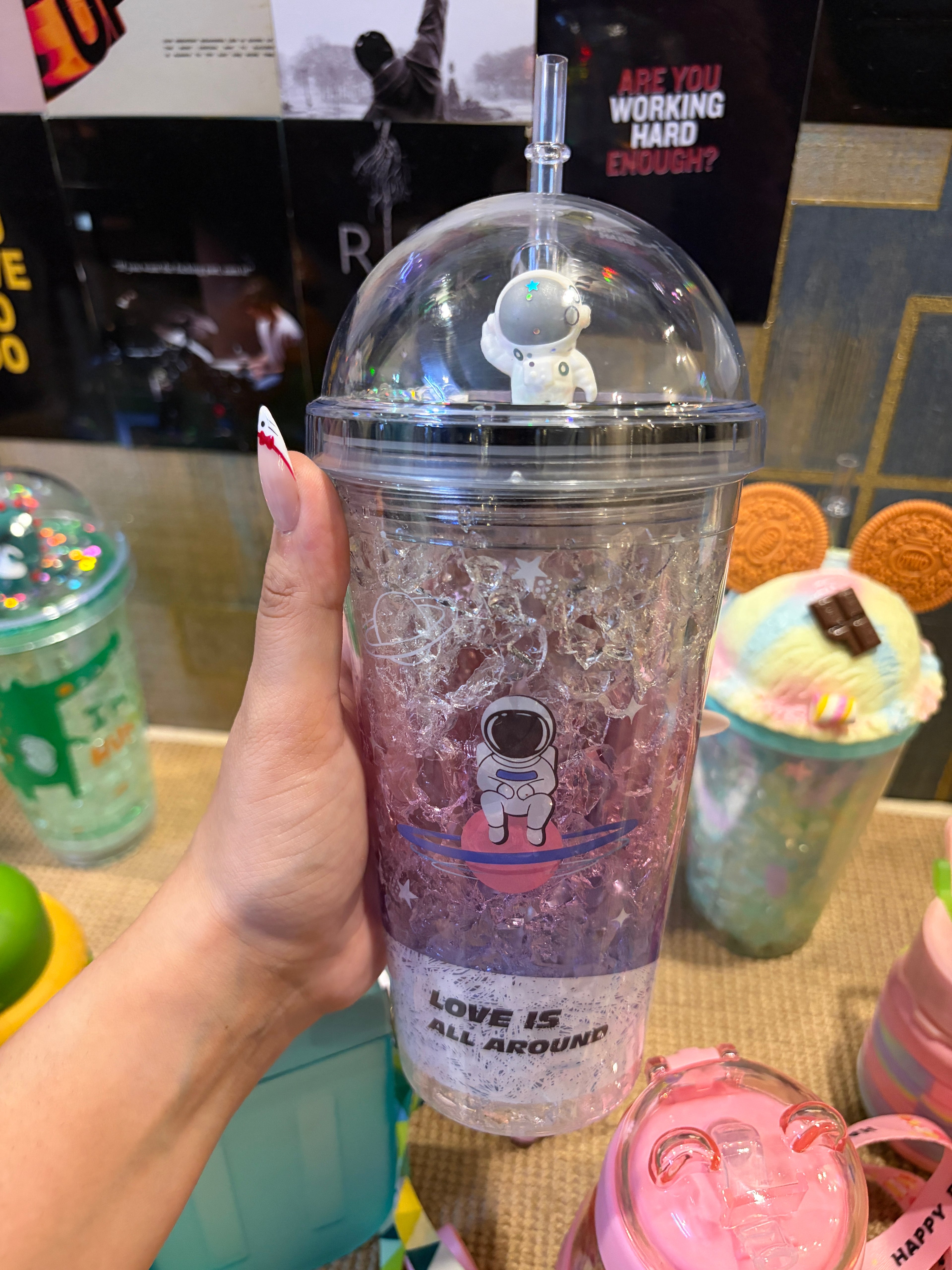 Double Walled Glitter Ice Tumblers - 500ml
