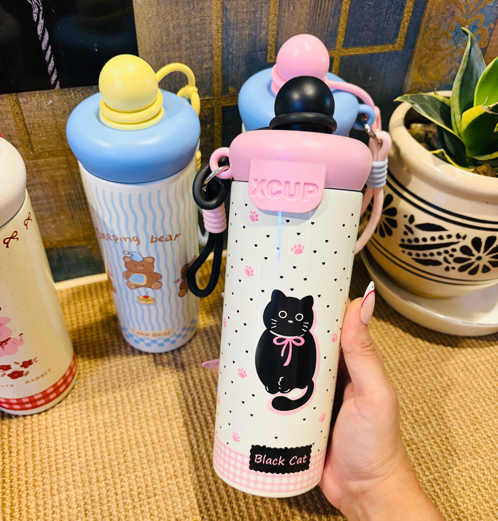 600ML Cute Stainless Steel Insulated Sipper Bottle