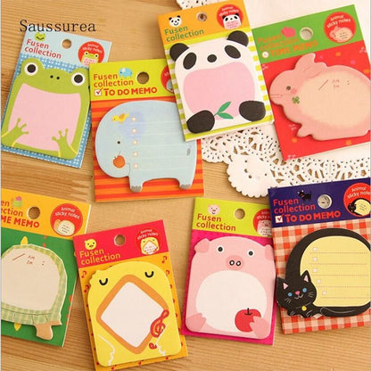 Animal Theme Mini Sticky Notes(Pack of 3)