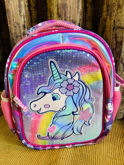 Unicorn Sequin School Bag - 13 Inch