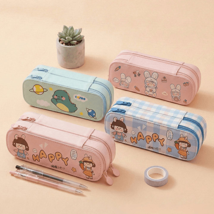 Pastel Double Layer Pencil Pouch