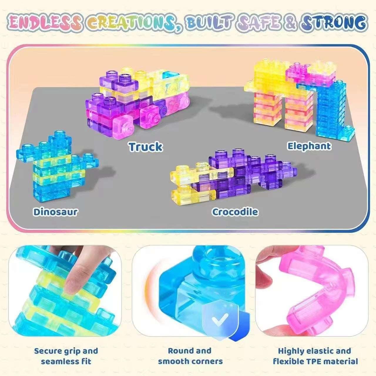 Gummy Block Toy - 40 pcs
